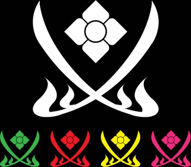 Tayland sanat dekorasyonu unsuru. Vektör illüstrasyonu