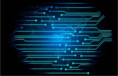 soyut dijital veri vektörü illüstrasyon arka planı, mavi ve siyah renkler