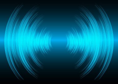 Ses dalgaları salınıyor karanlık ışık