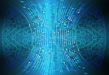 Soyut fütüristik teknoloji kavramı. Dijital Veri İllüstrasyonu.