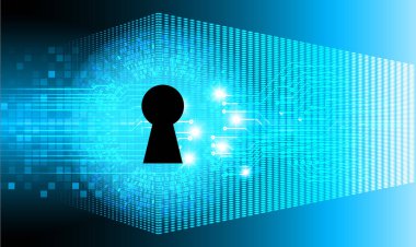 Soyut yüksek hızlı dijital internet bağlantısı tasarımı, siber güvenlik kavramı arka planı