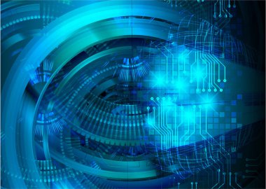 Siber güvenlik kavramı arka plan, dijital soyut vektör çizimi