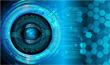 soyut dijital veri vektörü illüstrasyon arka planı, mavi ve siyah renkler