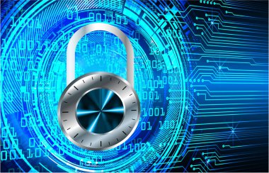 Soyut yüksek hızlı dijital internet bağlantısı tasarımı, siber güvenlik kavramı arka planı