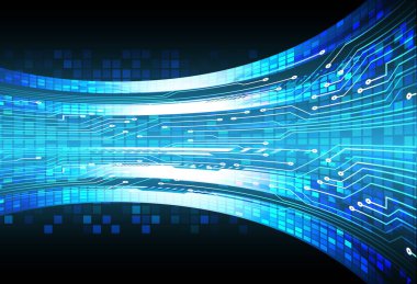 Mavi siber devre gelecekteki teknoloji konsepti