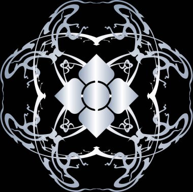 Tayland sanat dekorasyonu unsuru. Vektör illüstrasyonu