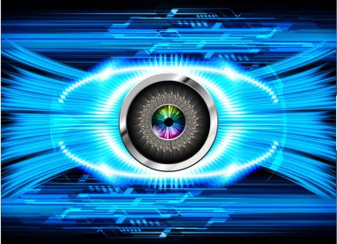 Siber güvenlik teknolojisi, bilgi siber güvenlik kavramı için soyut bir geçmiş. Vektör illüstrasyonu.