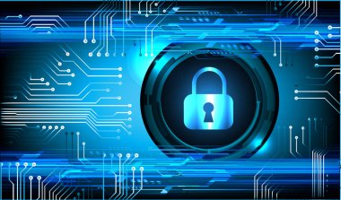 Soyut yüksek hızlı dijital internet bağlantısı tasarımı, siber güvenlik kavramı arka planı