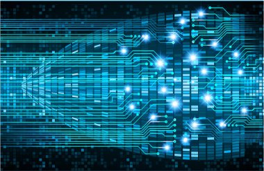 Mavi siber devre gelecekteki teknoloji konsepti