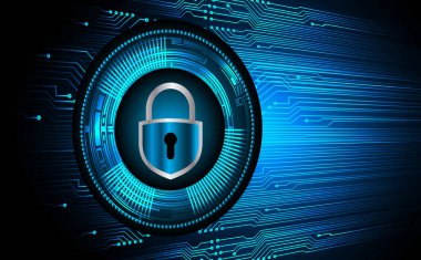 Soyut yüksek hızlı dijital internet bağlantısı tasarımı, siber güvenlik kavramı arka planı