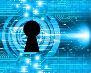 Dijital arkaplanda soyut yüksek hız ve siber güvenlik tasarımı