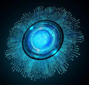 Soyut yüksek hızlı dijital internet bağlantısı tasarımı, siber güvenlik kavramı arka planı