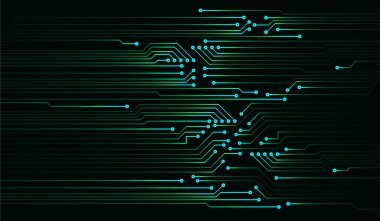 Mavi siber devre gelecekteki teknoloji konsepti