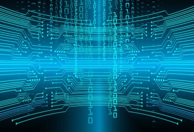 Mavi siber devre gelecekteki teknoloji konsepti