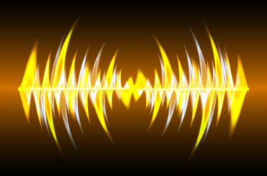 Ses dalgaları salınıyor karanlık ışık