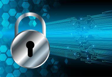 Soyut yüksek hızlı dijital internet bağlantısı tasarımı, siber güvenlik kavramı arka planı