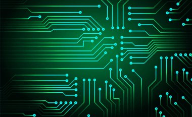 Mavi siber devre gelecekteki teknoloji konsepti