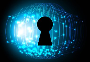 Soyut yüksek hızlı dijital internet bağlantısı tasarımı, siber güvenlik kavramı arka planı