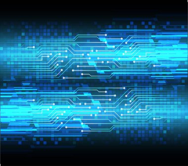 Mavi siber devre gelecekteki teknoloji konsepti