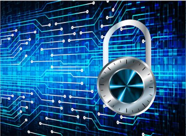 Soyut yüksek hızlı dijital internet bağlantısı tasarımı, siber güvenlik kavramı arka planı