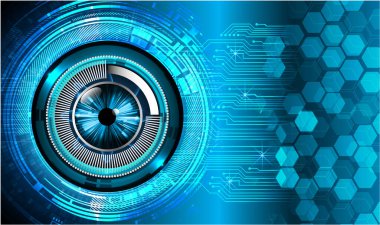 soyut dijital veri vektörü illüstrasyon arka planı, mavi ve siyah renkler