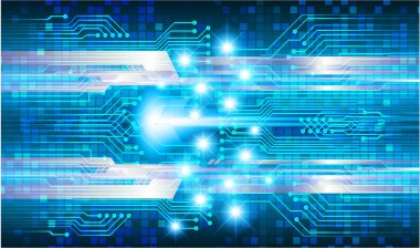 Soyut fütüristik teknoloji kavramı. Dijital Veri İllüstrasyonu.