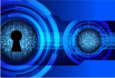 Soyut yüksek hızlı dijital internet bağlantısı tasarımı, siber güvenlik kavramı arka planı