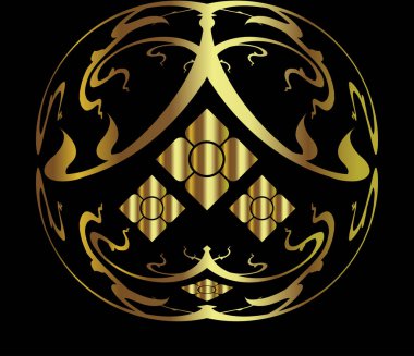 Tayland sanat dekorasyonu unsuru. Vektör illüstrasyonu