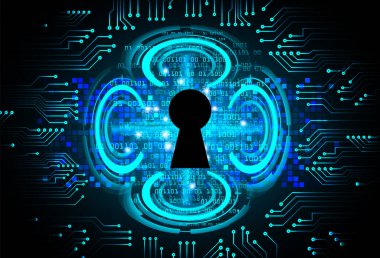 Soyut yüksek hızlı dijital internet bağlantısı tasarımı, siber güvenlik kavramı arka planı