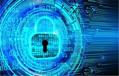 Soyut yüksek hızlı dijital internet bağlantısı tasarımı, siber güvenlik kavramı arka planı