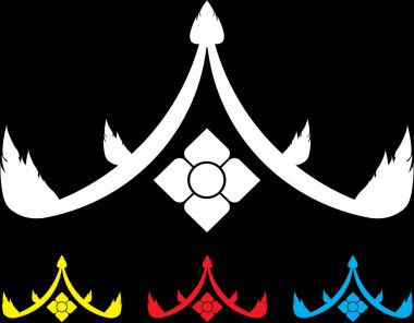 Tayland sanat dekorasyonu unsuru. Vektör illüstrasyonu