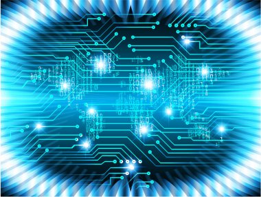 Soyut fütüristik teknoloji kavramı. Dijital Veri İllüstrasyonu.