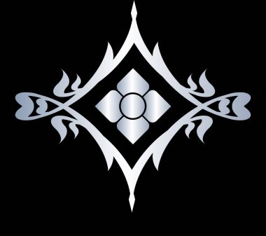 Tayland sanat dekorasyonu unsuru. Vektör illüstrasyonu