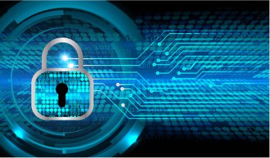 Soyut yüksek hızlı dijital internet bağlantısı tasarımı, siber güvenlik kavramı arka planı