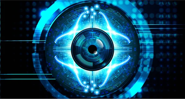güvenlik siber konsepti göz, soyut yüksek hızlı dijital internet bağlantısı tasarımı