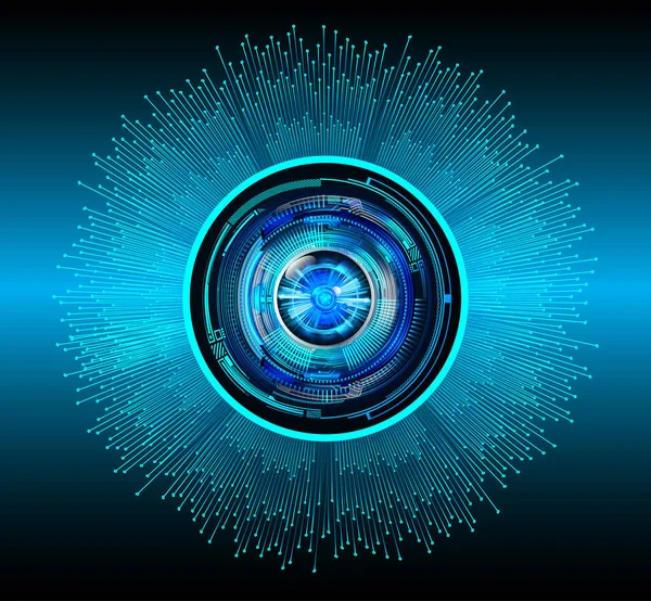 Mavi göz siber devre gelecekteki teknoloji konsepti