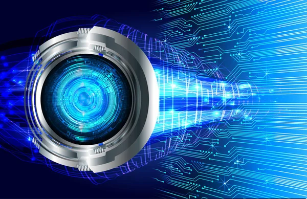 Mavi göz siber devre gelecekteki teknoloji konsepti