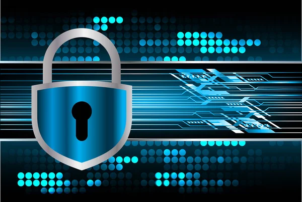 Kilitli siber güvenlik kavramı, soyut yüksek hızlı dijital internet bağlantısı tasarımı