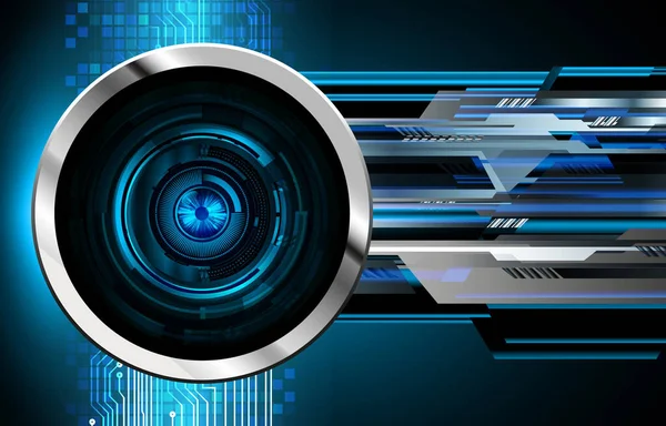 Mavi göz siber devre gelecekteki teknoloji konsepti