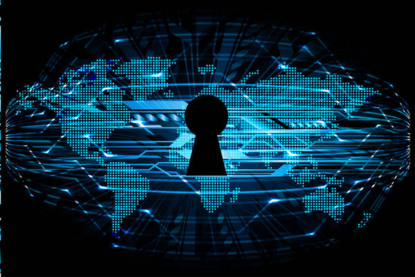 Фон концепции кибербезопасности, абстрактный дизайн высокоскоростного цифрового интернет-соединения