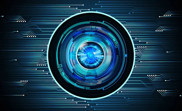 Mavi göz siber devre gelecekteki teknoloji konsepti