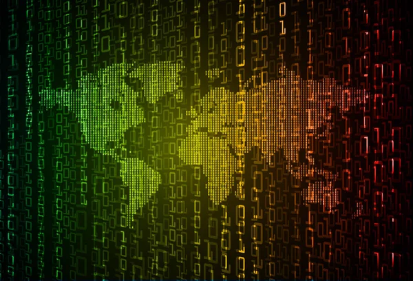 Mavi dünya siber devre gelecekteki teknoloji kavramı