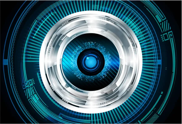 Mavi göz siber devre gelecekteki teknoloji konsepti