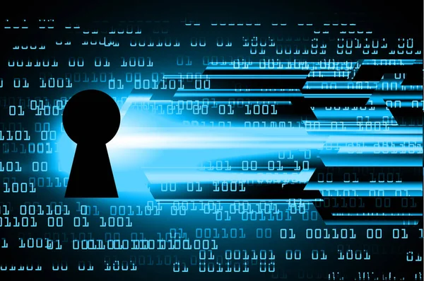 anahtar deliğine sahip siber güvenlik kavramı, soyut yüksek hızlı dijital internet bağlantı tasarımı
