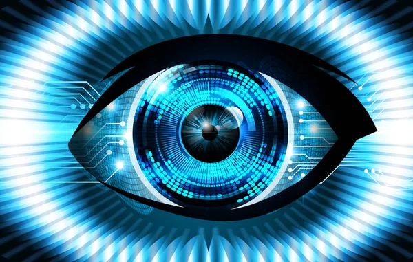 güvenlik siber konsepti göz, soyut yüksek hızlı dijital internet bağlantısı tasarımı
