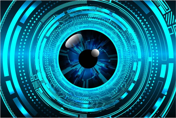 güvenlik siber konsepti göz, soyut yüksek hızlı dijital internet bağlantısı tasarımı