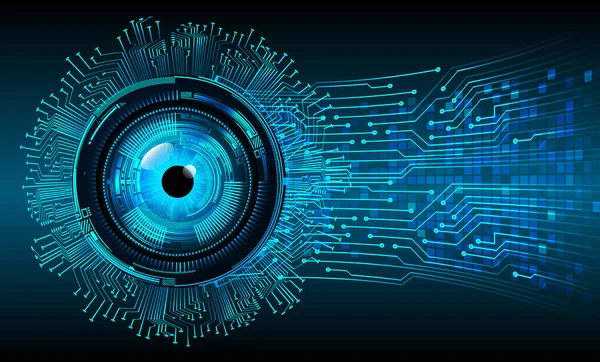 güvenlik siber konsepti göz, soyut yüksek hızlı dijital internet bağlantısı tasarımı