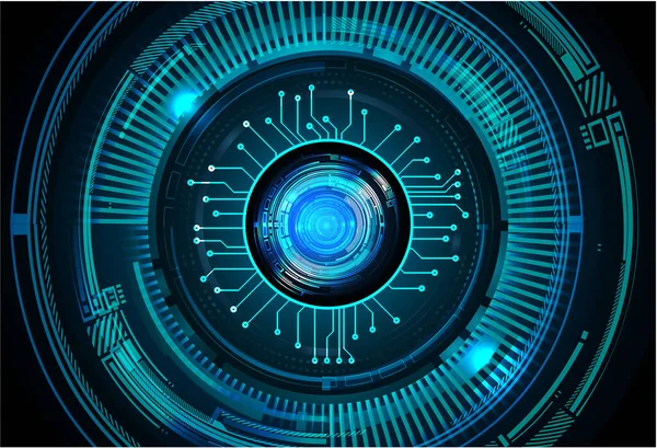 Mavi göz siber devre gelecekteki teknoloji konsepti