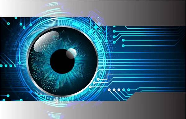 Mavi göz siber devre gelecekteki teknoloji konsepti