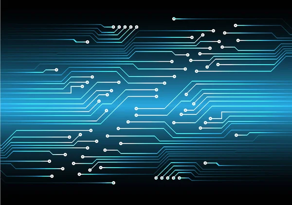 Blue Cyber Circuit Toekomstige Technologie Concept Achtergrond — Stockvector